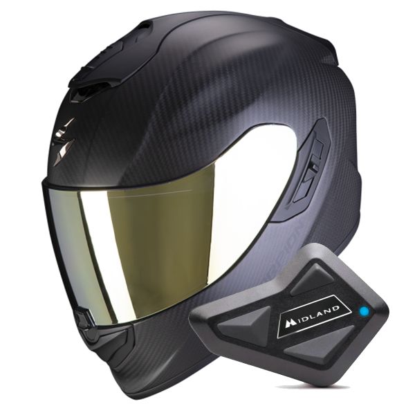 Pack Casco Moto Kit Bluetooth Scorpion Exo Evo Ii Carbon Air