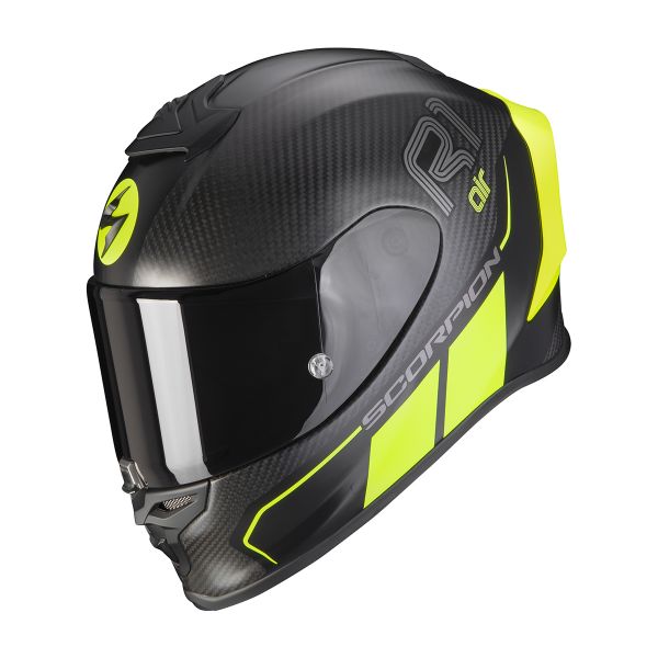 Casco Moto Scorpion Exo R Carbon Air Corpus Ii Matt Black Neon Yellow