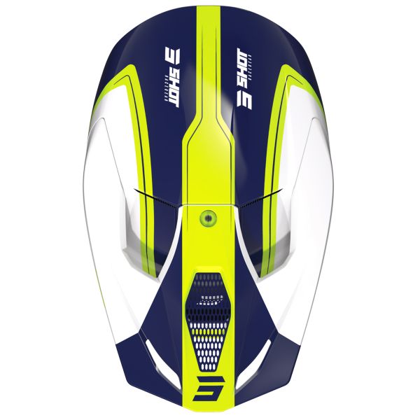 Casco Motocross Bambino Shot Furious Peak Blu rosso Bianco