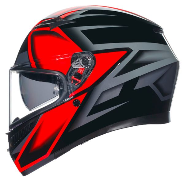 Casco Moto AGV K3 Multi Compound Black Red Al Miglior Prezzo