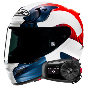 Pack Casco Moto Kit Bluetooth Hjc Rpha Ottin Mc Sf Kit