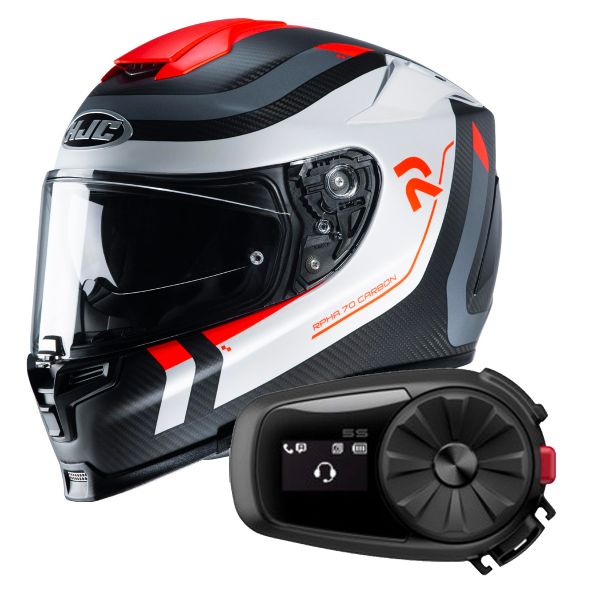 Pack Casco Moto Kit Bluetooth Hjc Rpha Carbon Reple Mc Hsf Kit Bluetooth S Solo