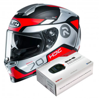 Pack Casco Moto Kit Bluetooth Hjc Rpha Shuky Mc Sf Kit