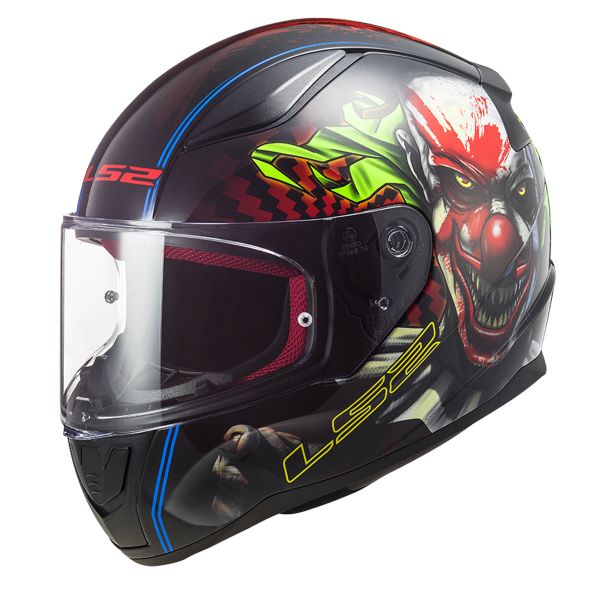 CASCO Integrale LS2 FF353 RAPID XTREET nero rosso moto strada scooter