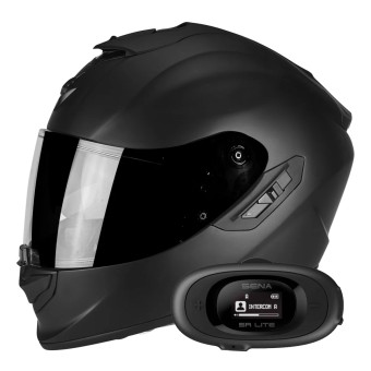 Pack Casco Moto Kit Bluetooth Scorpion Exo 1400 Evo Air Solid Matt Black Kit Bluetooth 5R