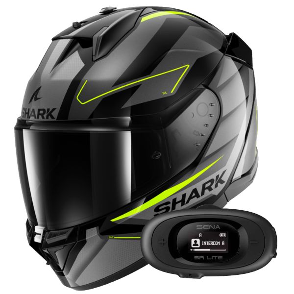 Pack Casco Moto + Kit Bluetooth : Shark D-Skwal 3 Sizler KAY + Kit bluetooth  5R Lite Solo