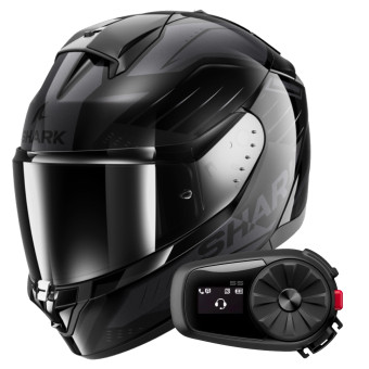 Pack Casco Moto Kit Bluetooth Shark Ridill 2 Bersek KAA Kit Bluetooth 5S Solo ICasque It