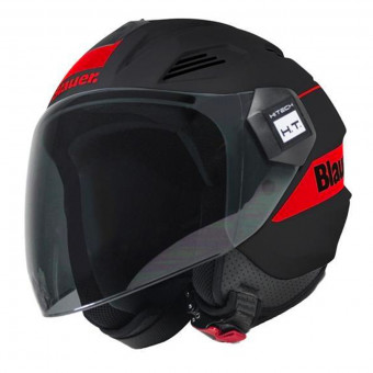 Casco jet moto scooter Blauer Brat nero opaco bianco black white helmet  casque