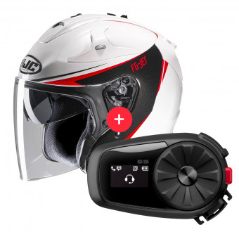 Pack Casco Moto Kit Bluetooth Hjc Fg Jet Balin Mc Kit Bluetooth