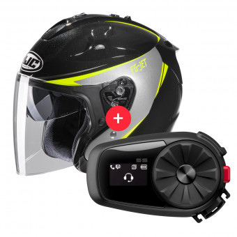 Pack Casco Moto Kit Bluetooth HJC FG Jet Balin MC3H Kit Bluetooth