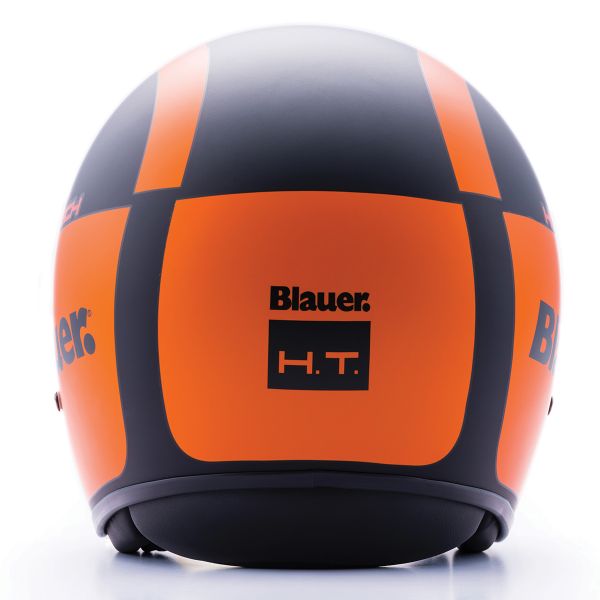 Casco Moto Blauer Pilot 1.1 Graphic G Nero Opaco Arancione in Stock