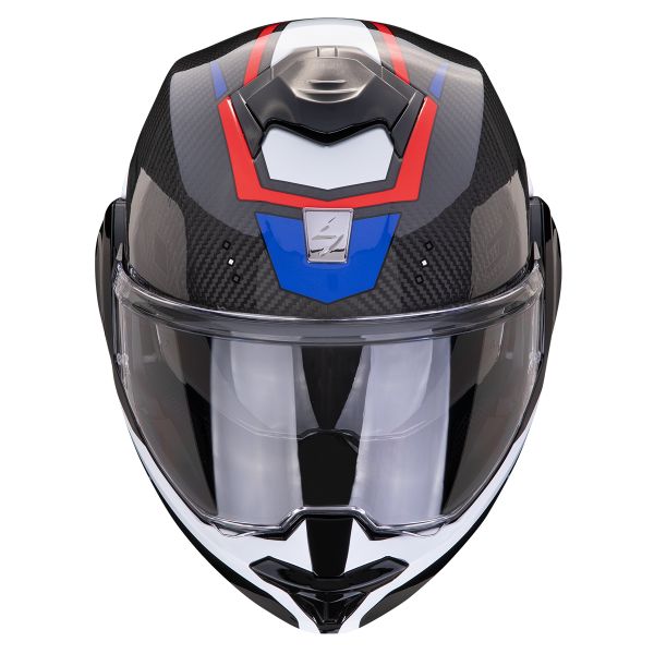 22.06 Casco modulare convertibile Scorpion EXO Tech Carbon top black red