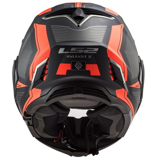 CASCO MODULARE APRIBILE DOPPIA VISIERA LS2 VALIANT II FF900 REVO MATT  TITANIUM FLUO ORANGE TITANIO ARANCIO FLUO BOLLATE MILANO