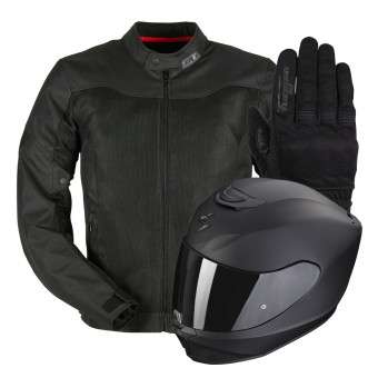 Giacca Moto da Uomo Estiva Ixon Striker Air Nero/Antracite