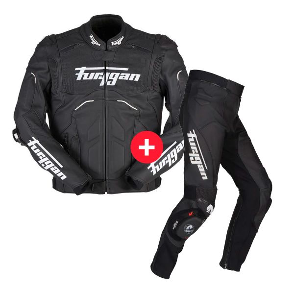 Pack Giacca Moto + Pantalone : Furygan Raptor Evo 2 Black White +