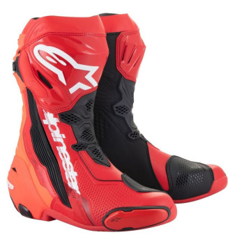 Stivali Moto Alpinestars Supertech R Vented Boot Bright Red Fluo