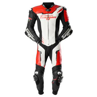 Tute Moto in pelle Furygan Eclissi X Kevlar Nero Rosso Bianco