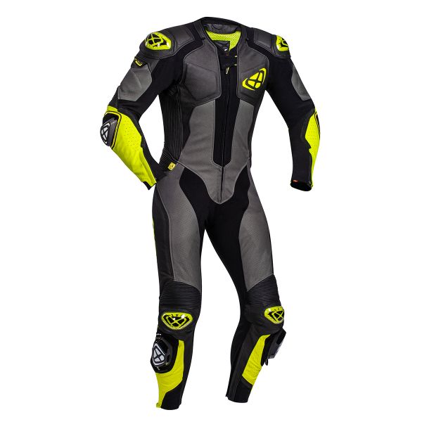 Tuta moto Ixon Vendetta Evo Black Anthracite Yellow Al Miglior Prezzo